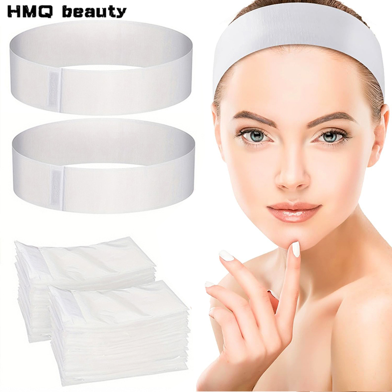 Luxury Skincare Tools - 10/50/100 pçs descartável spa facial headbands