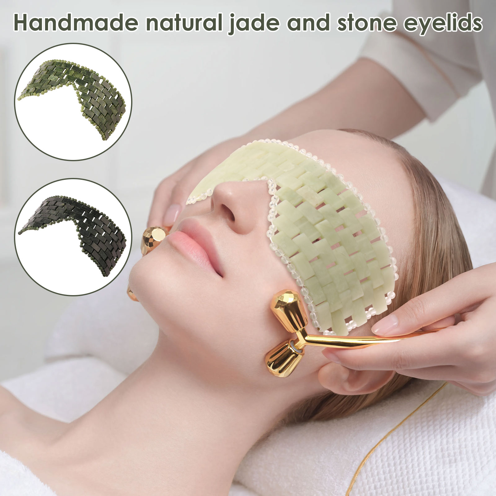 Luxury Skincare Tools - Jade máscara de olho portátil pedra