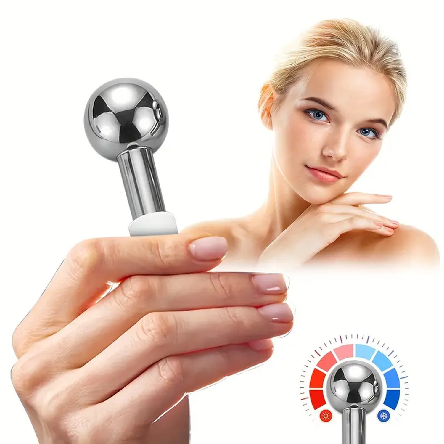 Globos de gelo de aço inoxidáv - Luxury Skincare Tools avaliação e preço
