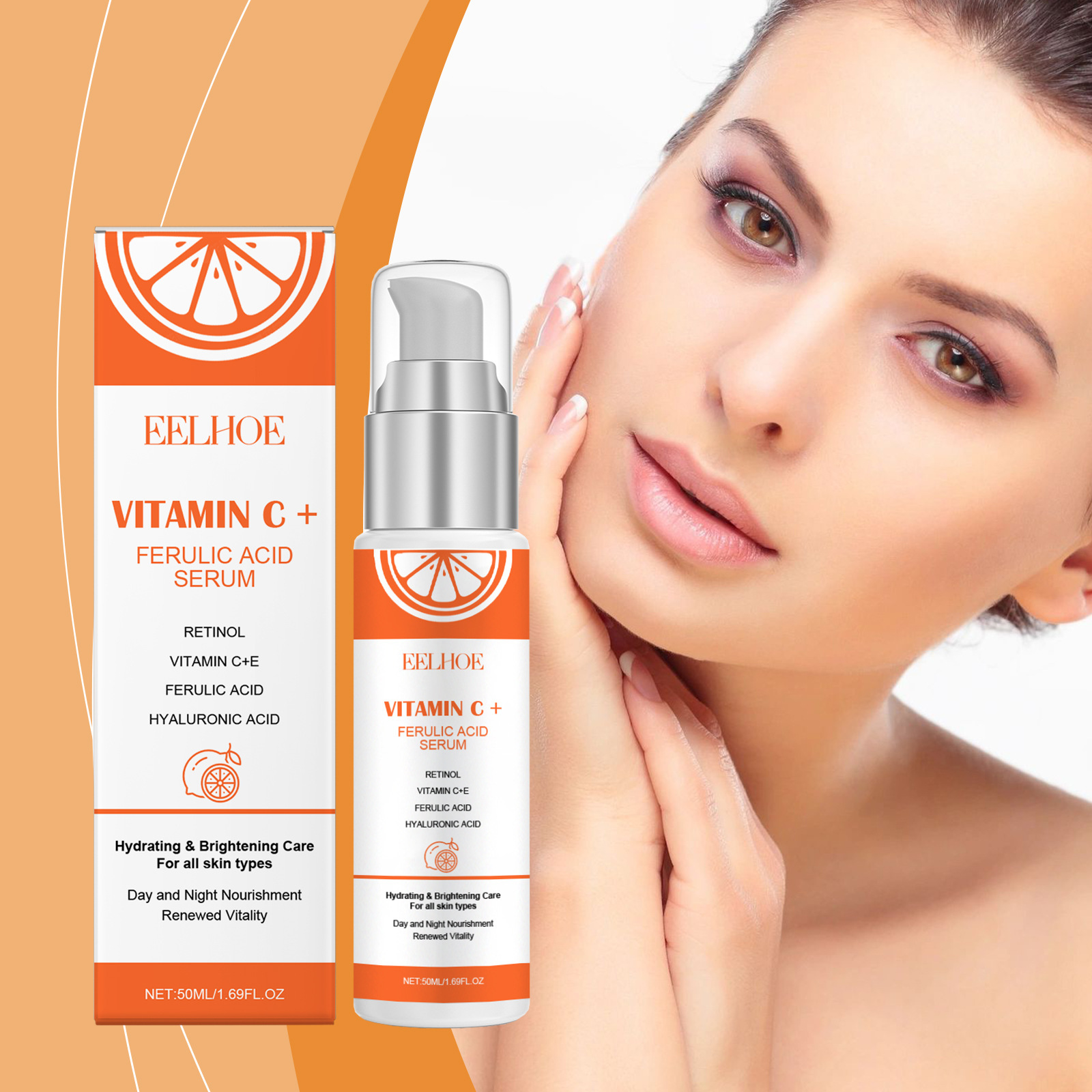 Eelhoe vitamina c e ácido feru - Growth Factor Serum avaliação e preço